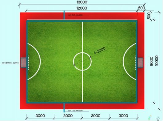 室外运动场布局设计标准及尺寸图,运动场及看台设计图