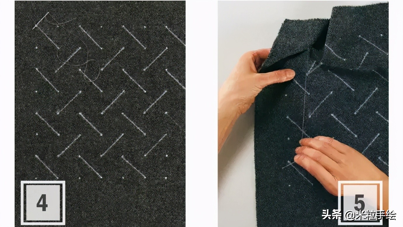 如何制作交叉条纹图案衣服,菱形格针织衣
