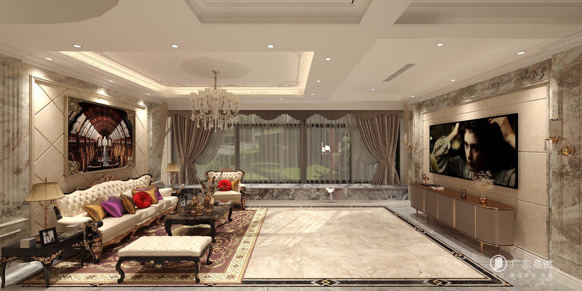 180㎡欧式设计|雍容华贵,没点审美还真设计不出来