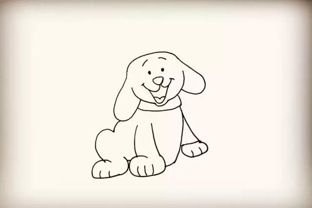 小狗简笔画ins风简单又好看图片,简单又超凶的小狗简笔画图片图文