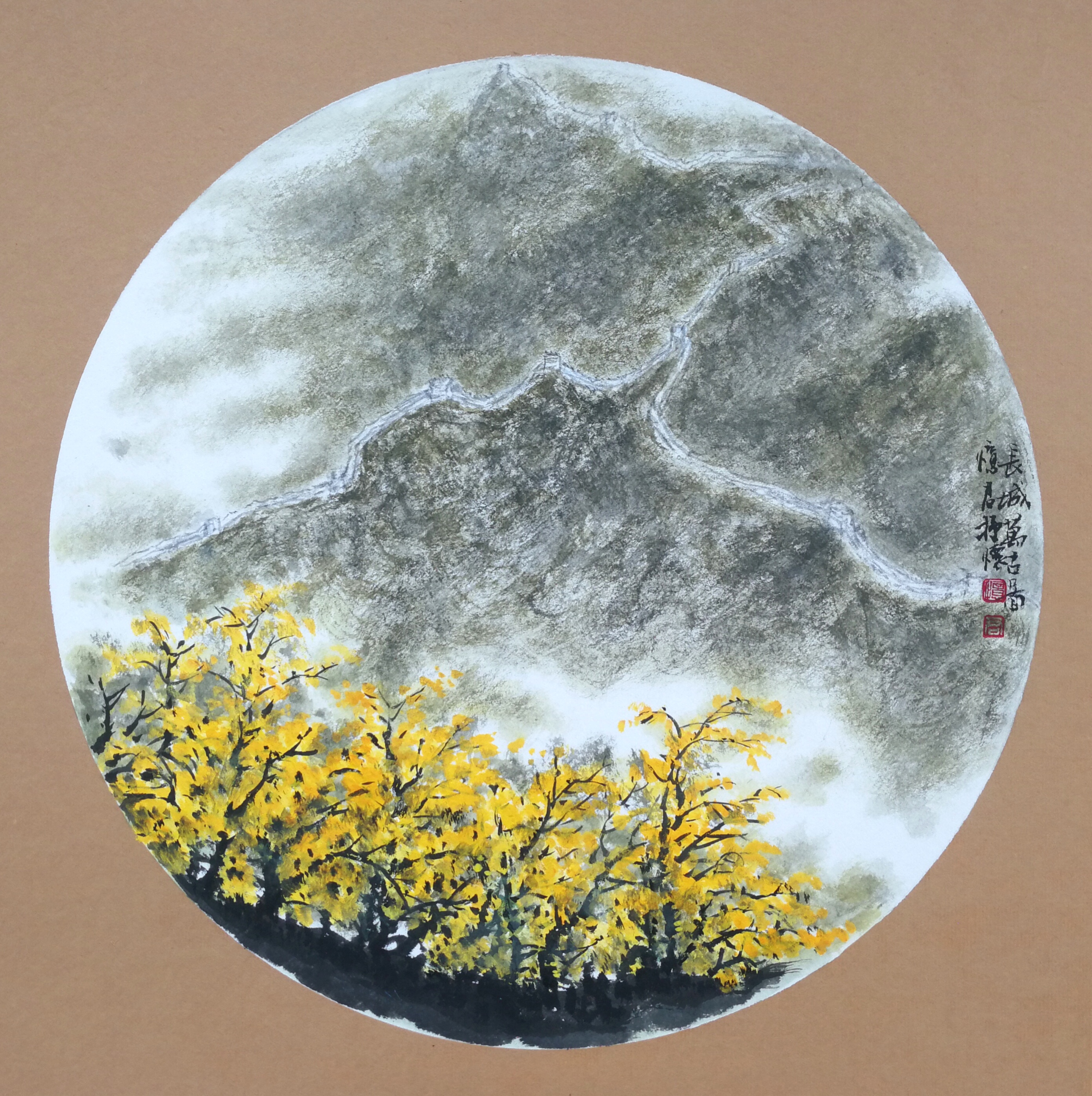 忆君银杏作品欣赏,忆君银杏画