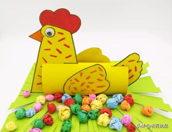 儿童创意立体手工母鸡,幼儿园手工制作小鸡简单又漂亮