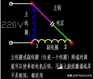 单相电机电容接线方法及工作原理,220v单相电机6根线一个电容怎么接