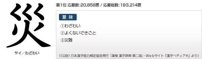 2018年日本年度汉字是哪个字,日本历年评选出的年度汉字