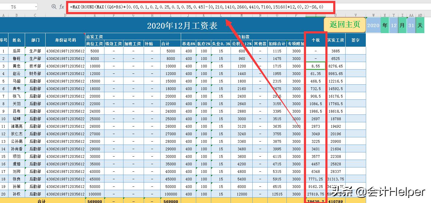 薪酬绩效常用的excel公式,excel工资管理系统模板下载