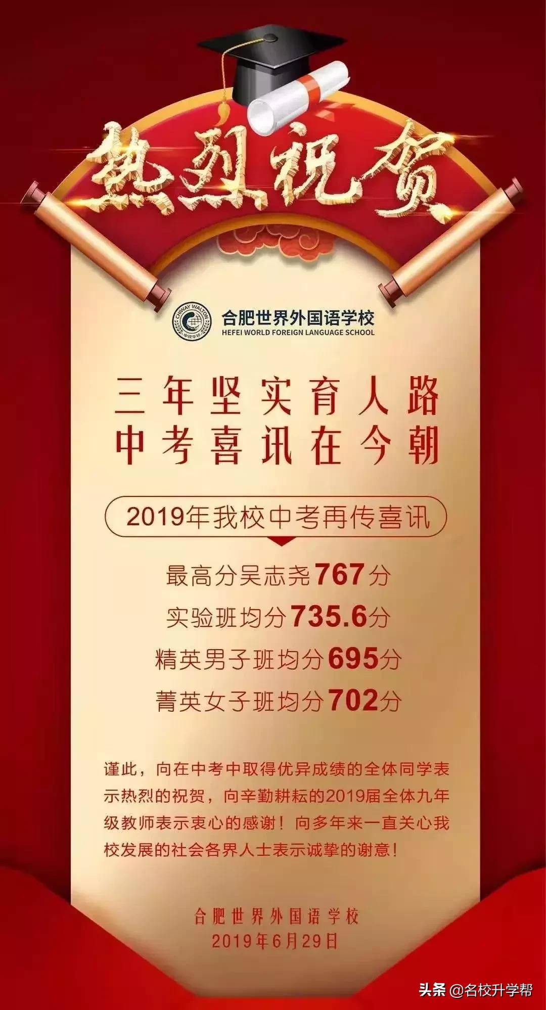 2020合肥38中北校区中考成绩如何,合肥50中天鹅湖校区中考成绩2021
