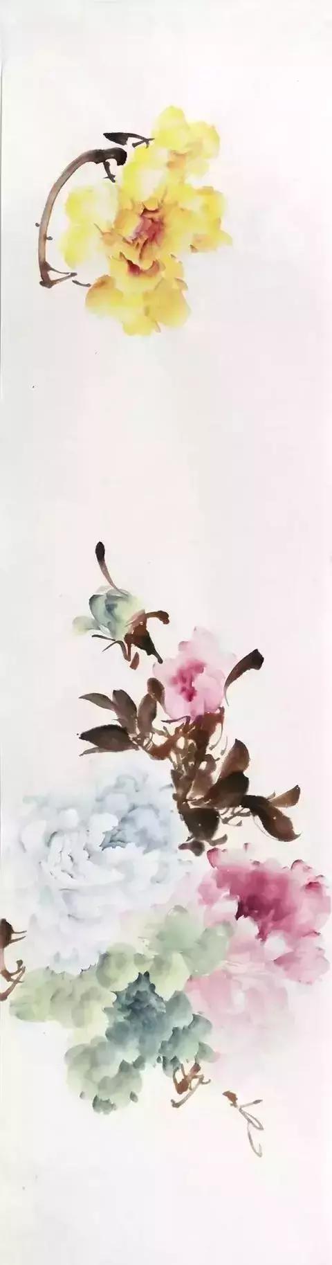 写意牡丹三种画法,王雪涛写意牡丹画法及调色技巧