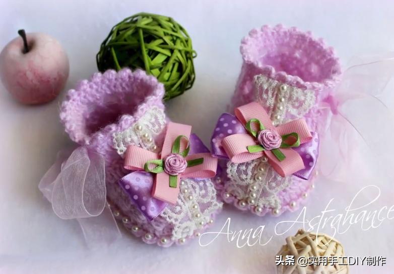 「针织作品」55款美美的蕾丝花朵宝宝鞋子，宝妈们不要错过哦