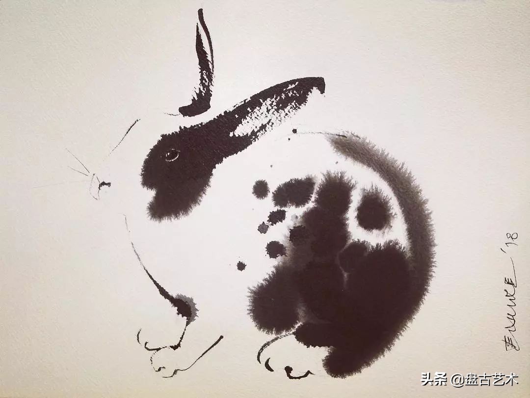 盘古文化艺术国画,盘古在宇宙中开天辟地国画