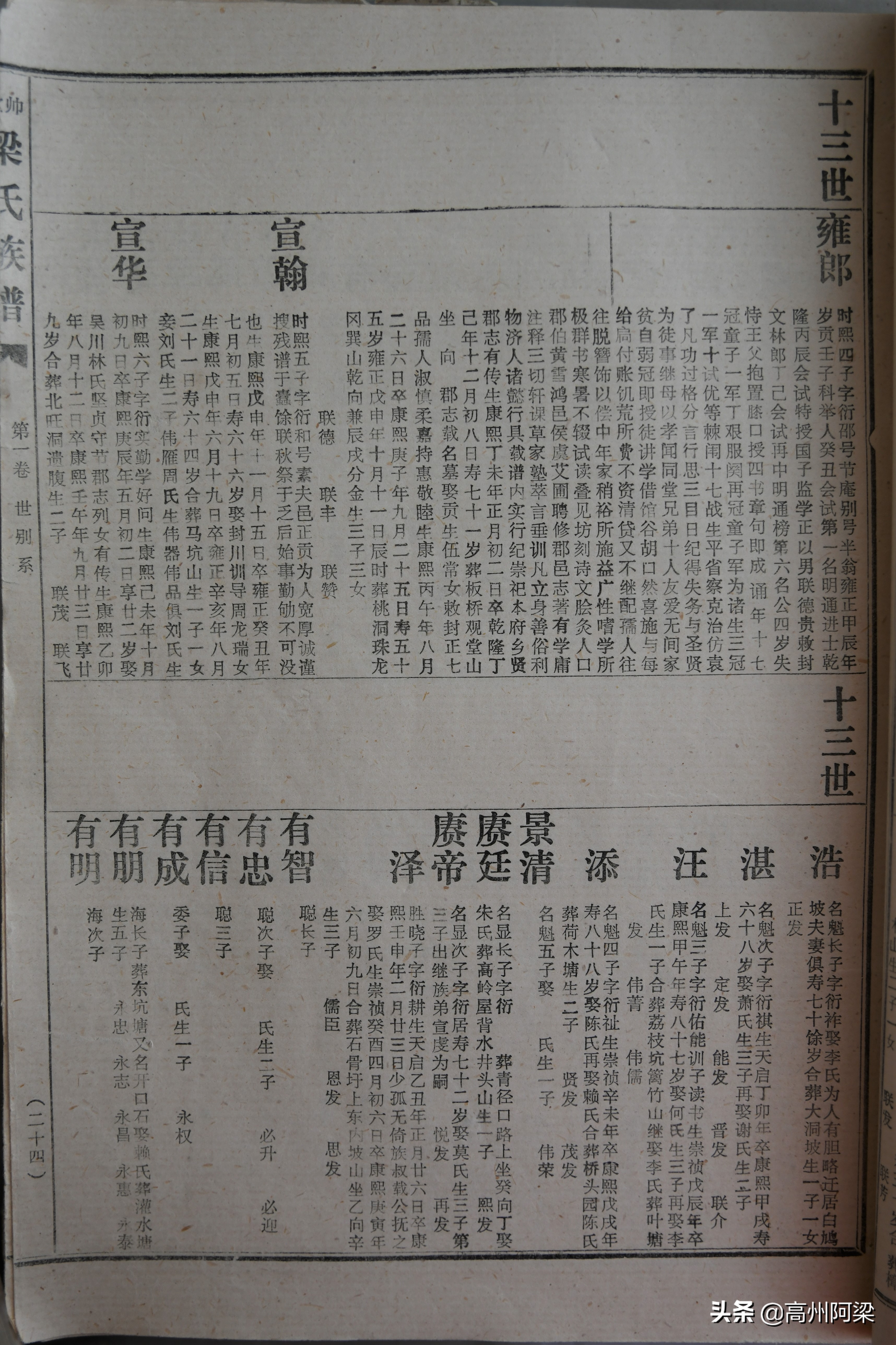 广东高州帅堂梁氏祭祖,广东茂名高州梁氏族谱