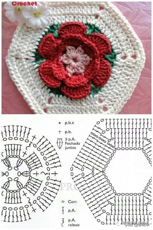 学毛线钩花一学就会简单,新手学毛线钩花
