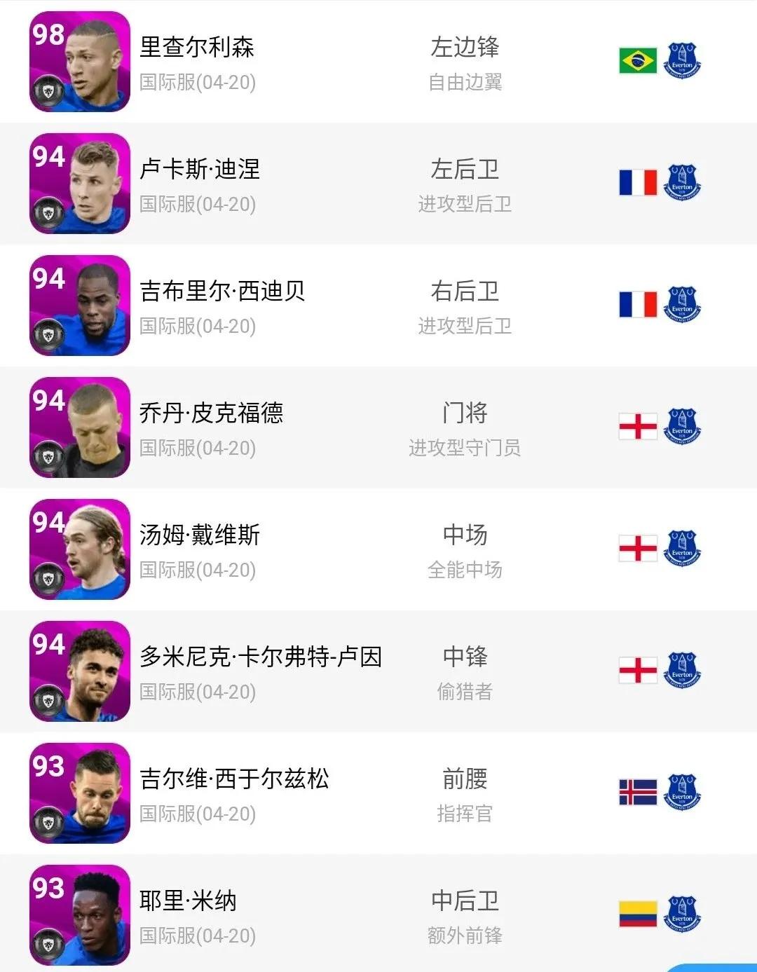 实况新活动英格兰联赛,埃弗顿利物浦理查利松