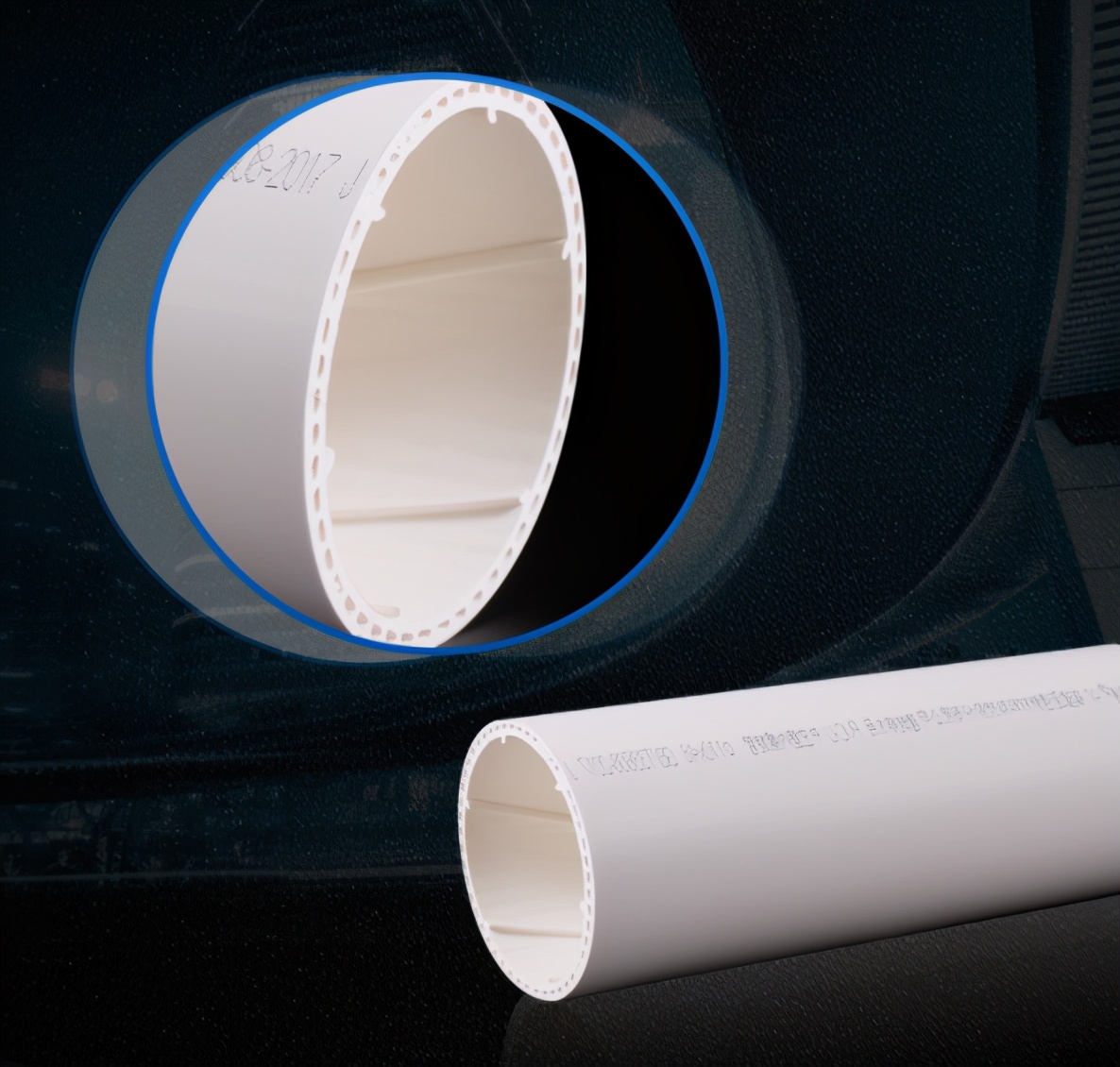 聚乙烯排水管上海新型管道,中空壁螺旋消音硬聚氯乙烯排水管