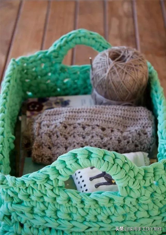 手工用绳子编织篮子简单又好看,怎样手工编篮子