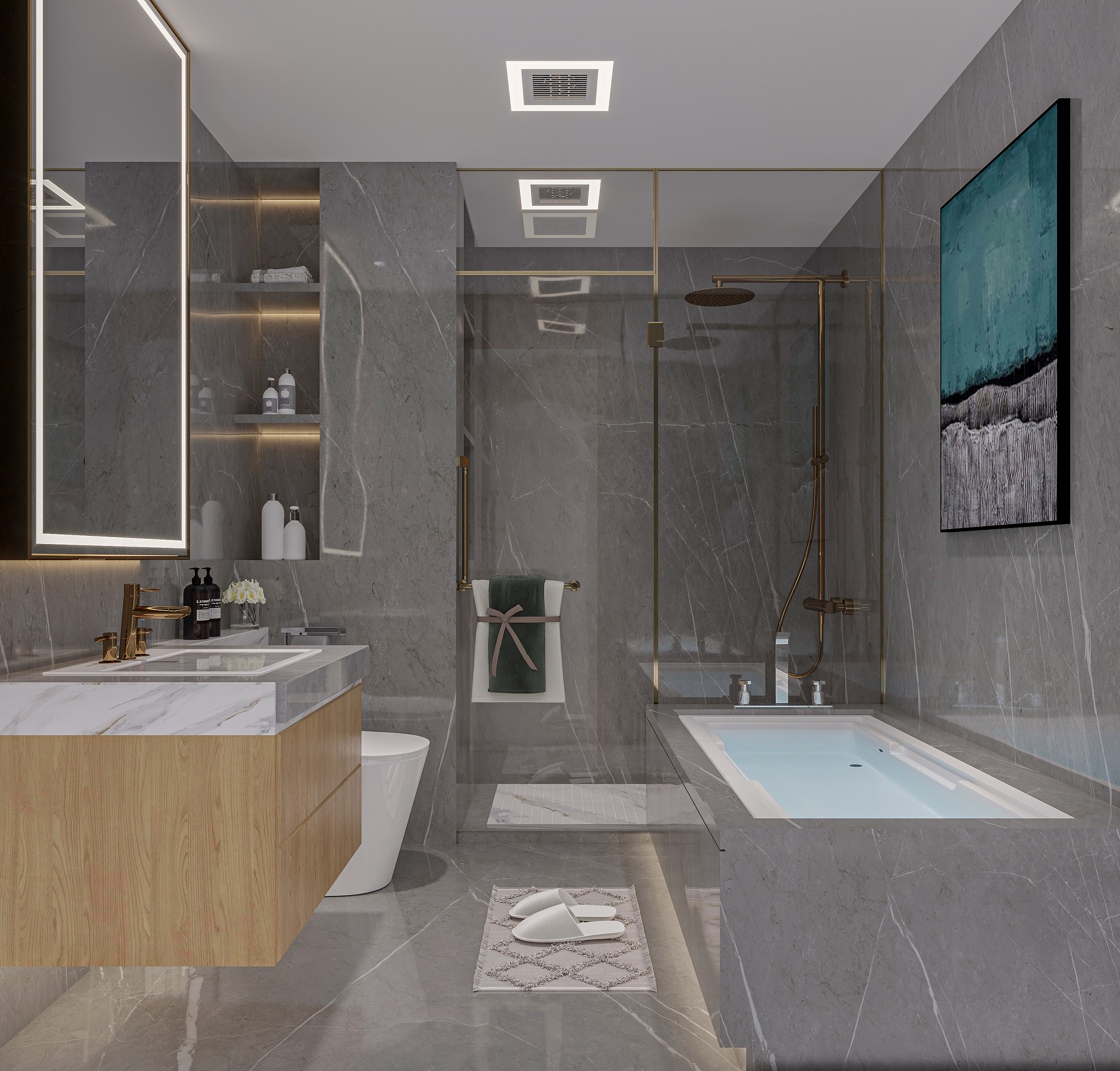 123平方设计欧式风格,西堤国际143平方米现代风格设计