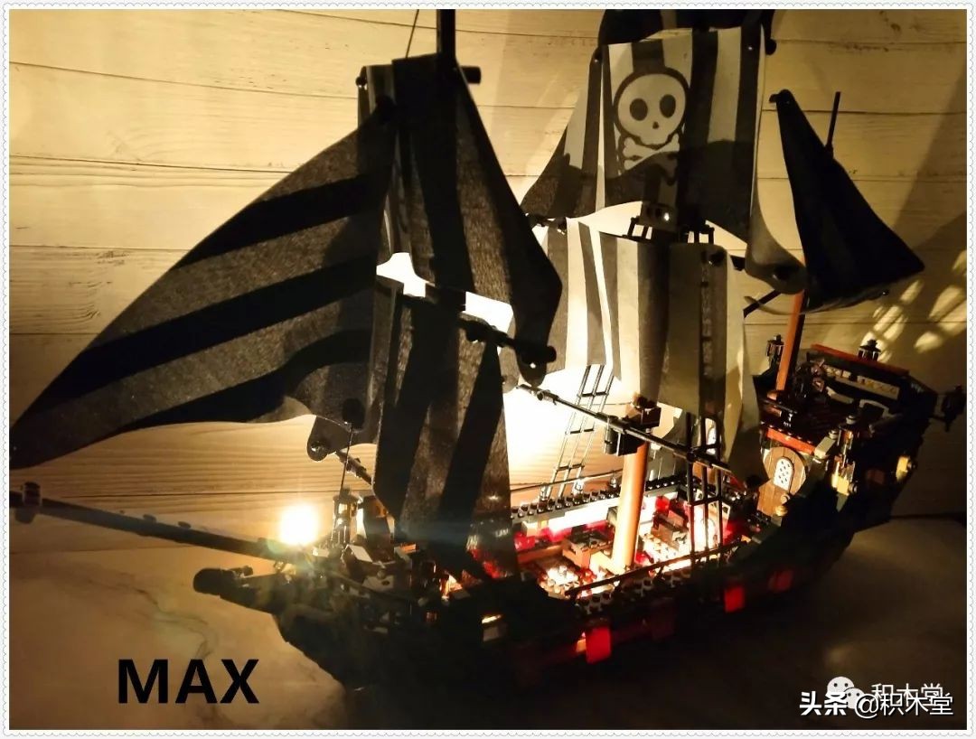 「虚测评」哲高积木QL1801海盗船之骷髅冒险号