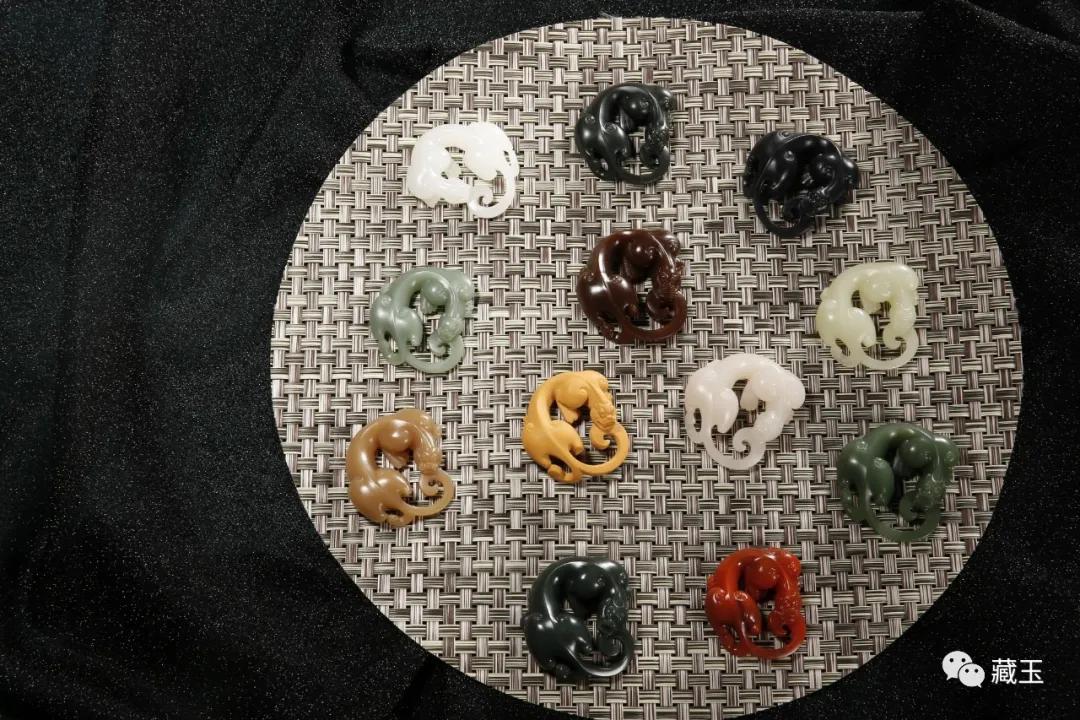 和田玉七种籽料,白玉三色和田玉