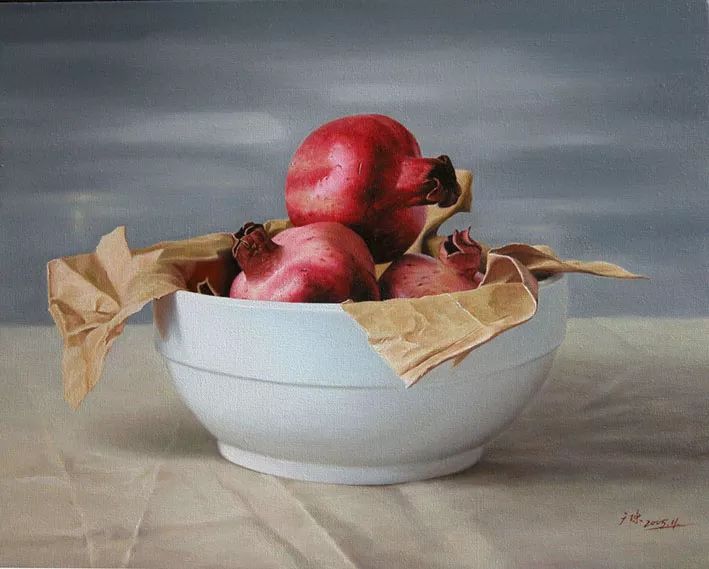 冷军画桃子图片大全,冷军画桃子放大5倍