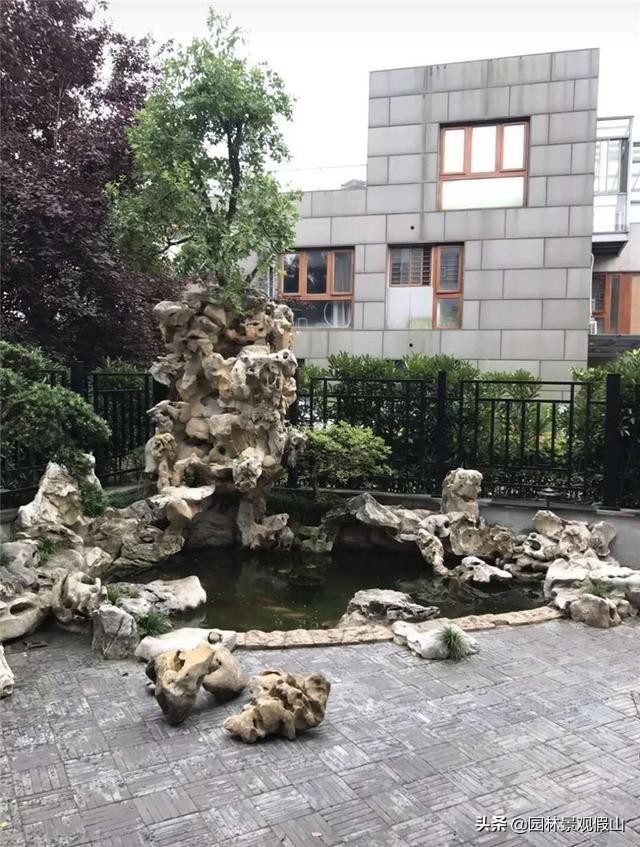 室内假山庭院假山,假山景观鱼池没假山底座怎么设计