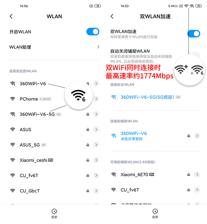 360wifi6全屋路由,360wifi6天穹接线测试