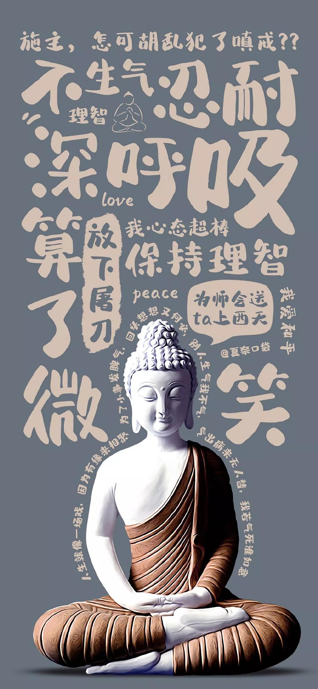 手机壁纸佛系竖屏带字,手机壁纸佛系莲花