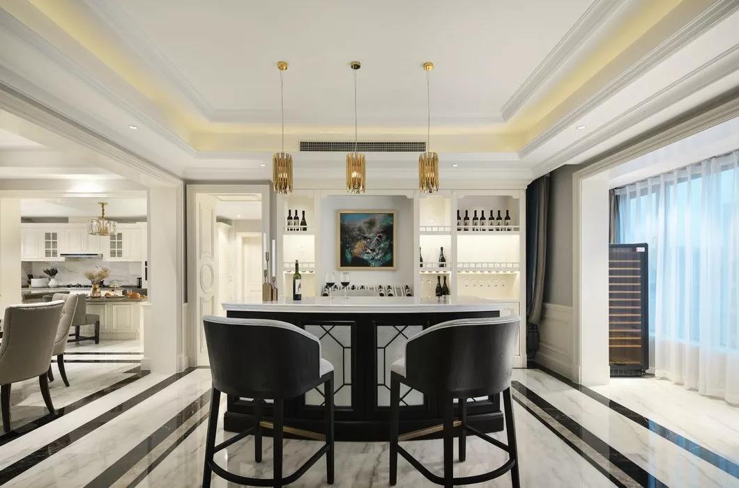 560平别墅法式装修效果,540平现代风格别墅装修