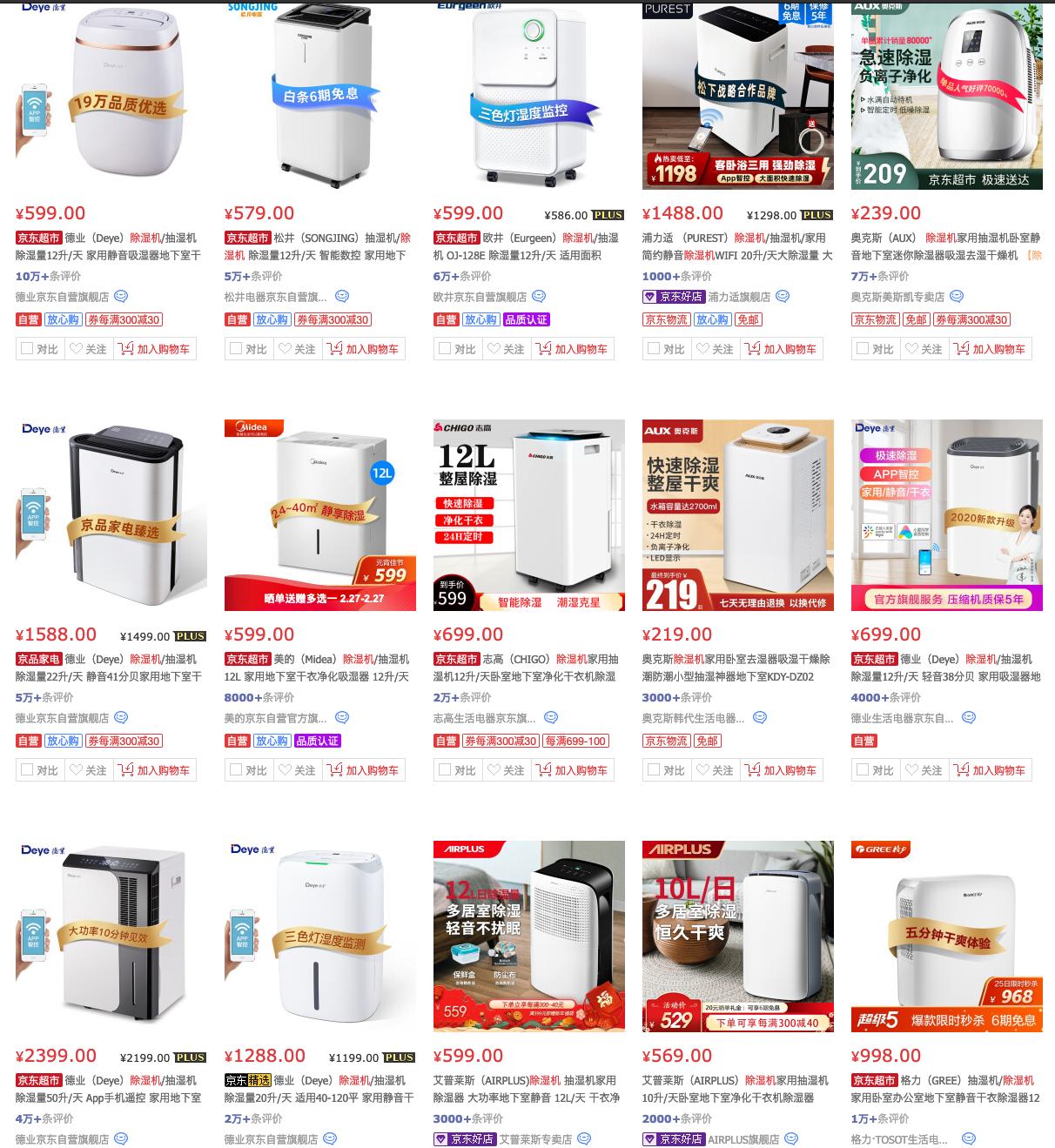 销售大数据帮你分析消费者们的*湿机除**选择