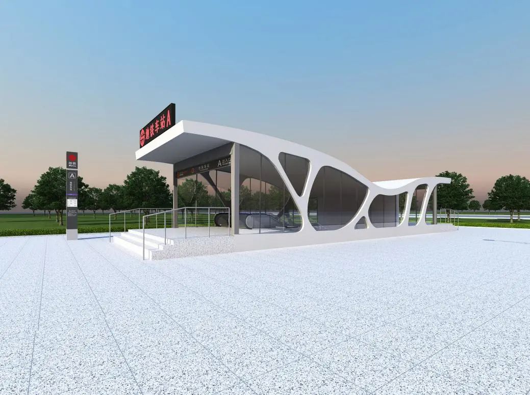 沈阳地铁4号线口罩棚最新规划图,地铁出入口罩棚