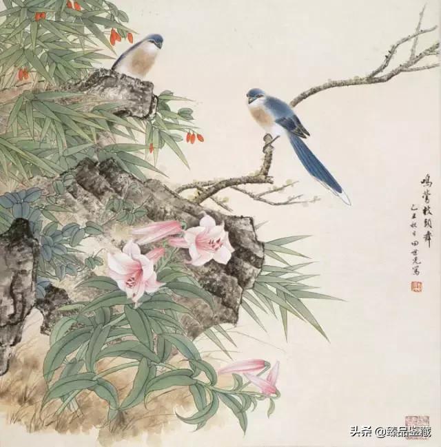 工笔大师田世光,工笔画大师田世光画孔雀好美