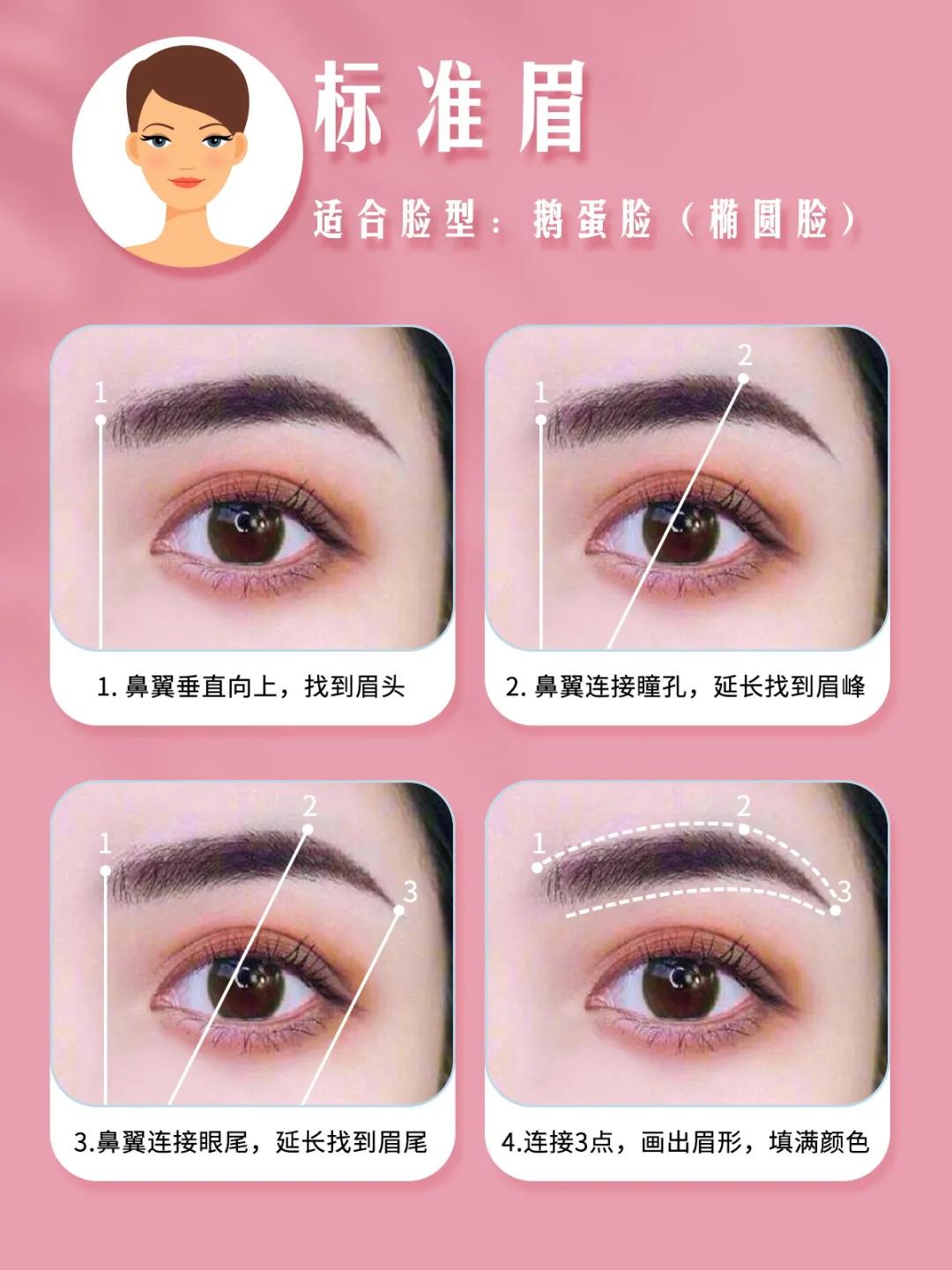 6种标准眉的画法,6种眉形画法教程