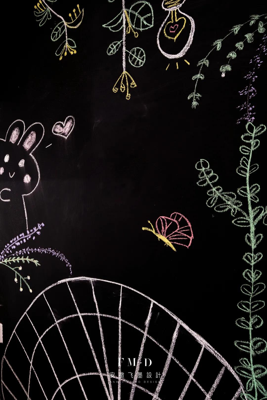 早备个黑板墙就好了！能涂能画实用与颜值兼具，解决了带娃难题