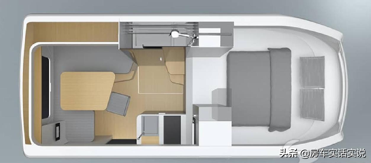 和一般常见的皮卡房车布局不同,dmax皮卡房车六座布局