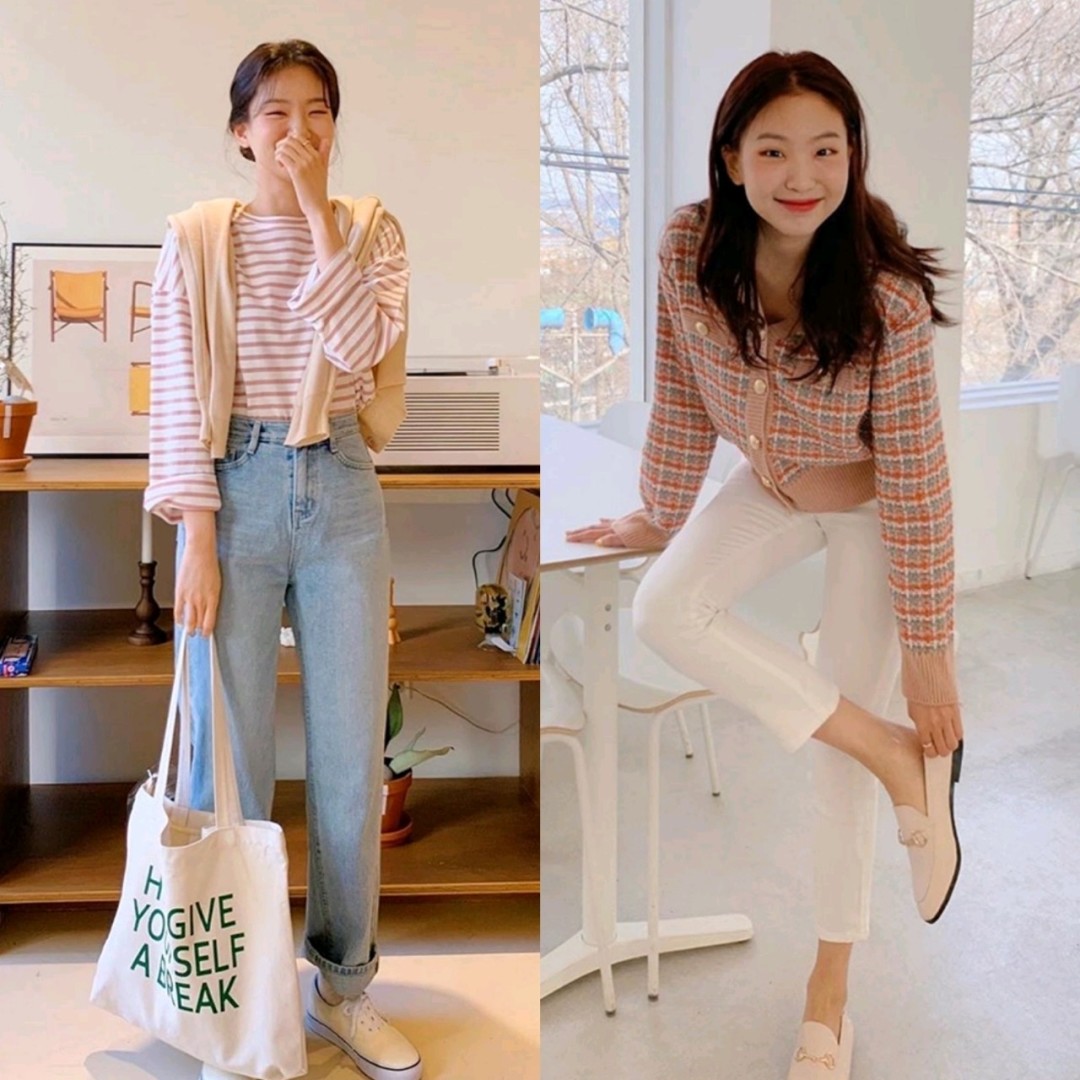 很火的韩国小姐姐穿搭,韩国小姐姐的穿搭日常完美身材