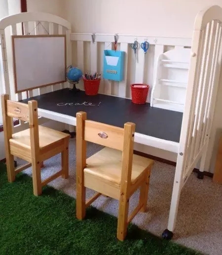 没用的儿童床,不用的婴儿床怎么改成小的置物架