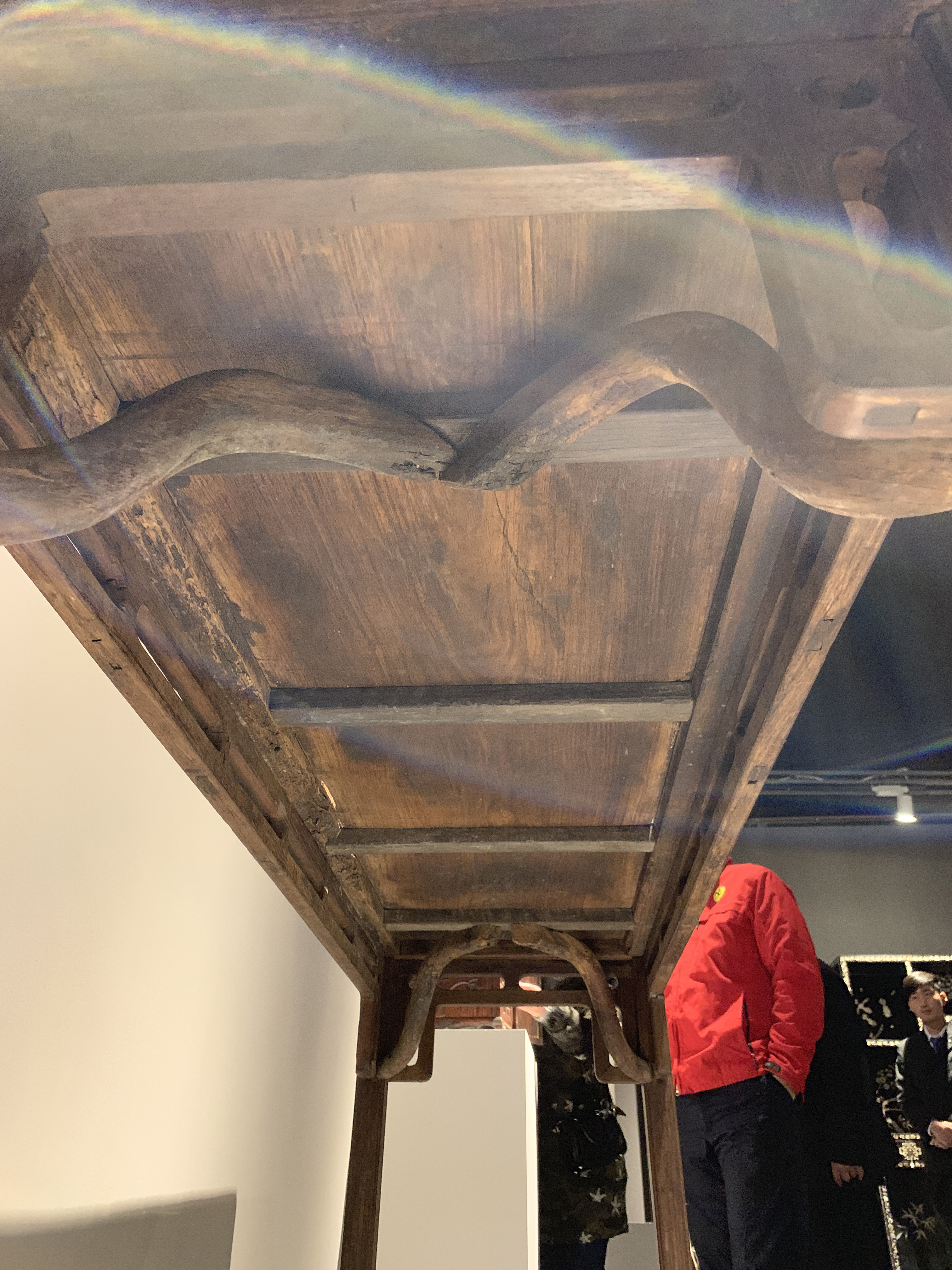 明代海南黄花梨卡子花条桌,黄花梨高束腰雕花牙板小条桌