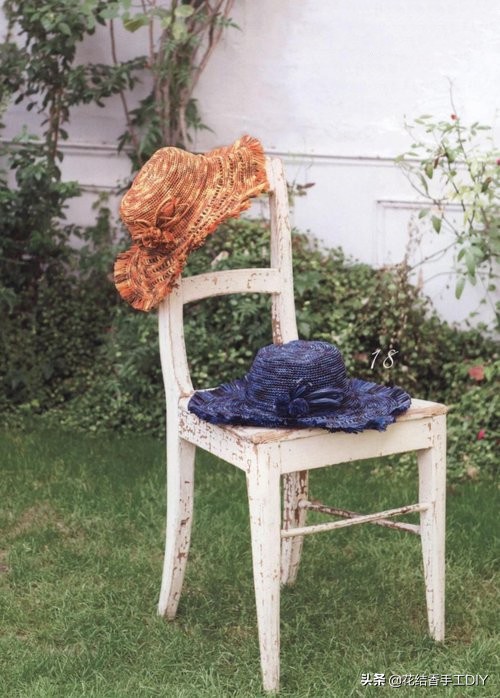 钩草帽编织视频,手工钩草帽不要花