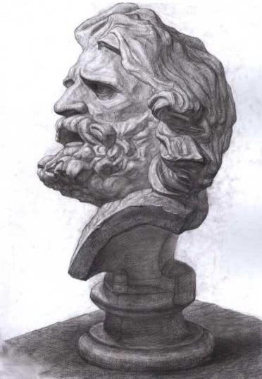 素描石膏像写生方法说课,素描石膏像入门教程