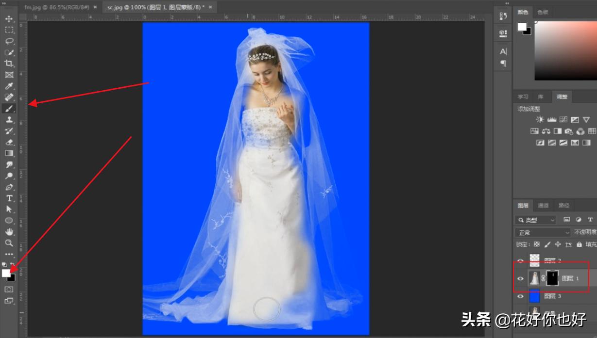ps通道抠图透明婚纱详细步骤,ps透明婚纱变不透明