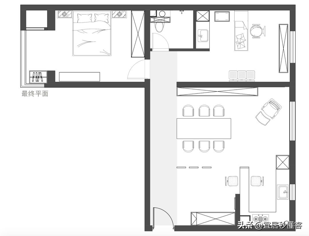 98年纹身师一人宅,酷炫工业风,家里一半面积是客厅