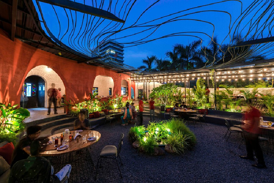 小资情调的花园餐厅,花园餐厅很美