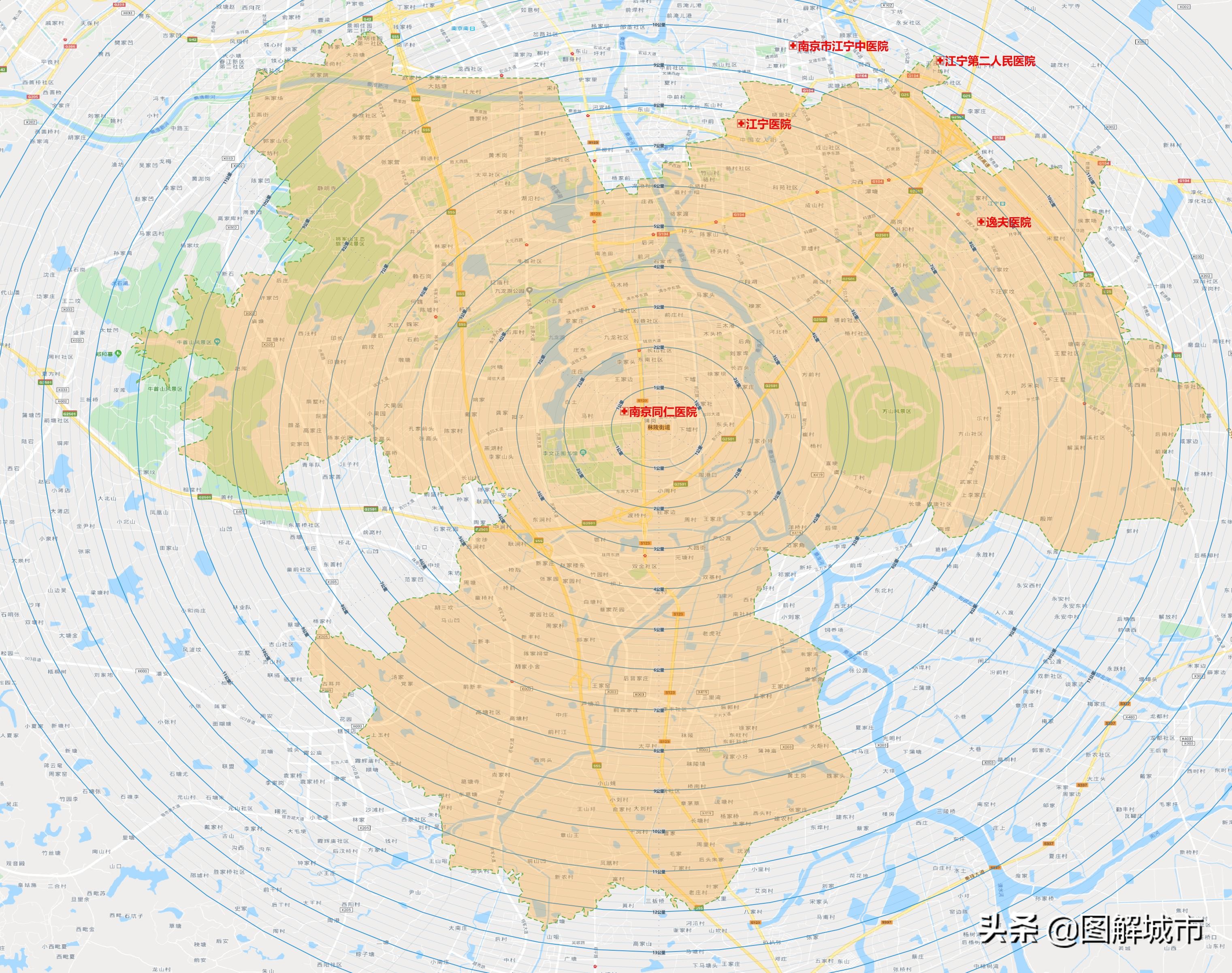 南京城市图鉴,南京秣陵全景图