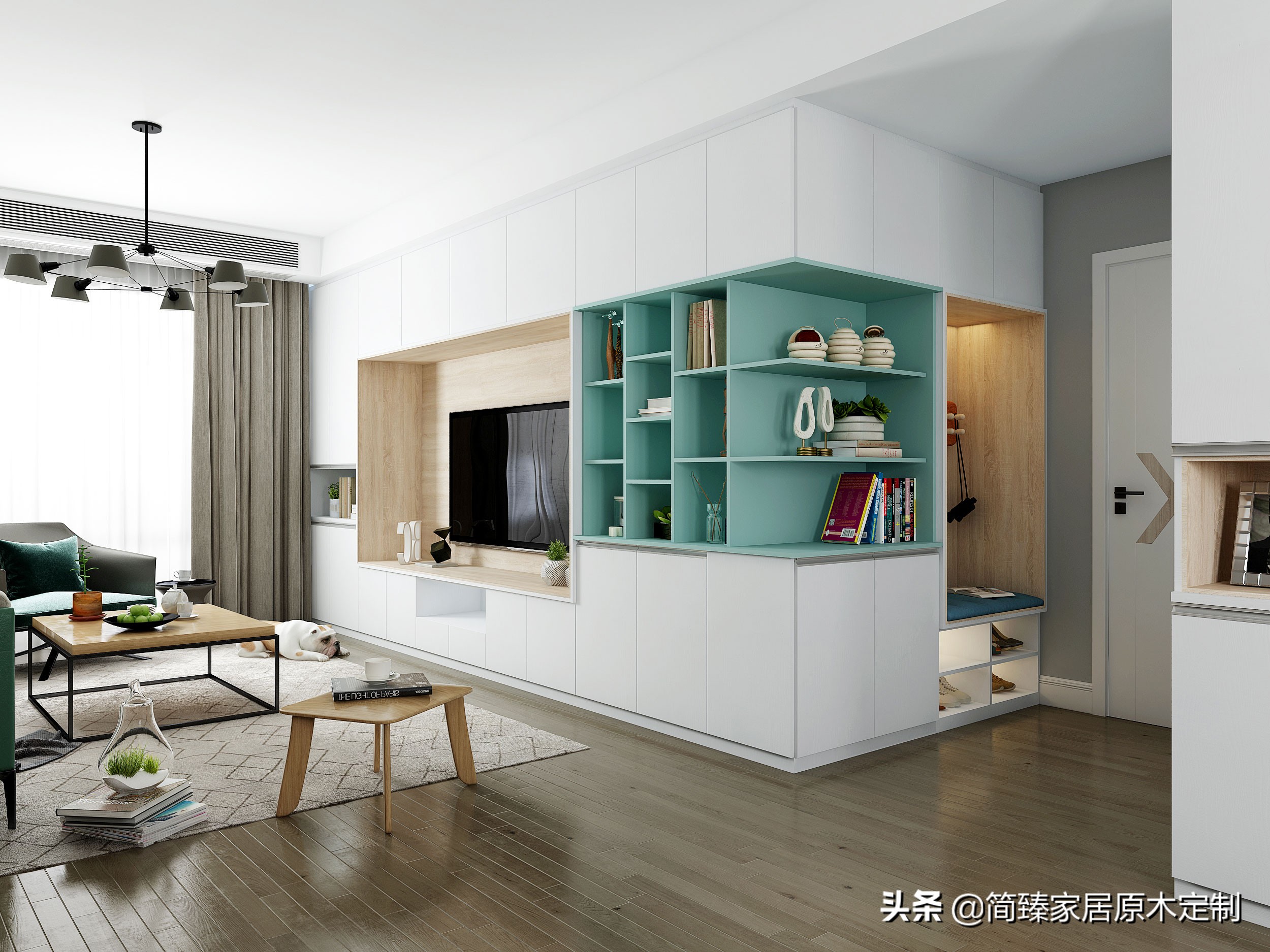 定制客厅电视柜最新款效果图,原木家具客厅电视柜