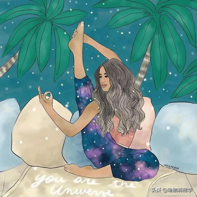 ins瑜伽漫画图片,瑜伽小人唯美漫画