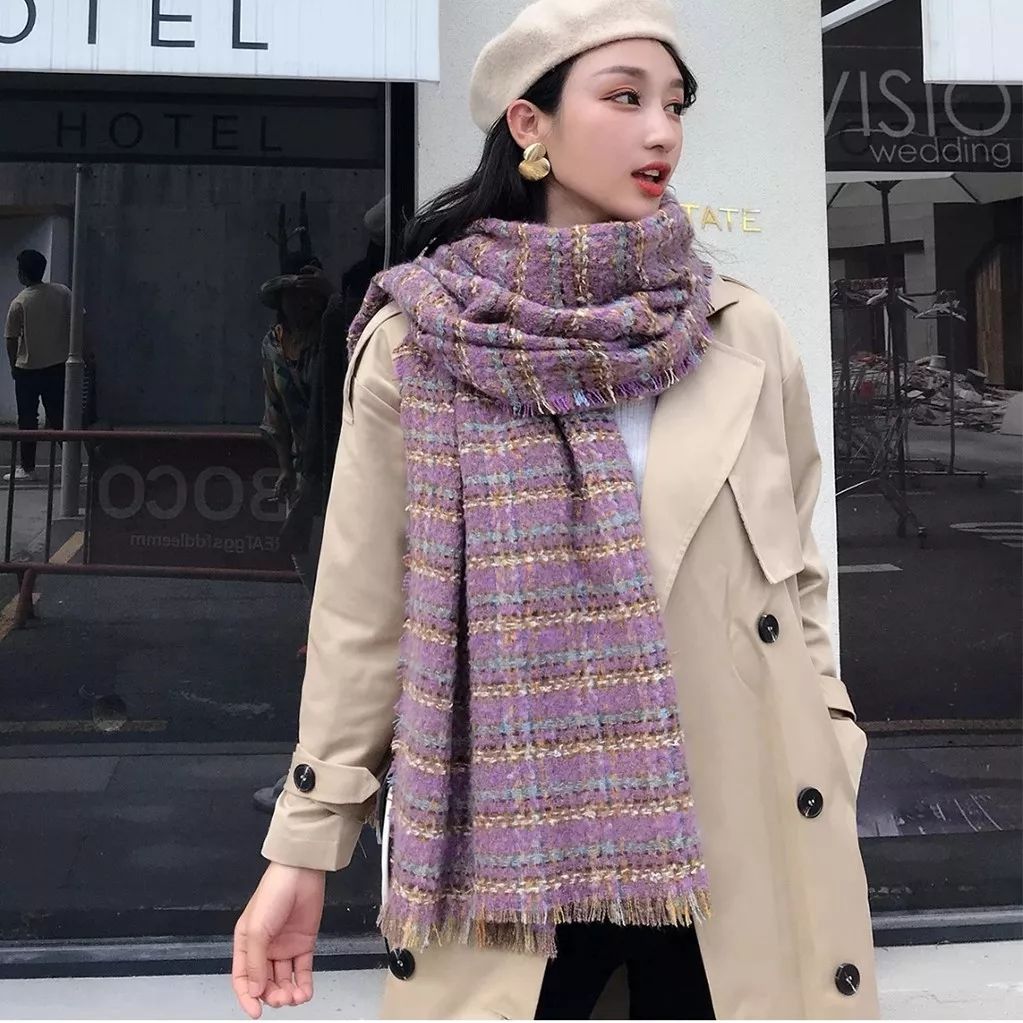 什么围巾织法简单好看,秋冬围巾披肩系法保暖又时尚