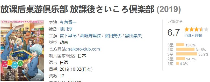 放学后桌游俱乐部12集,放课后的桌游俱乐部