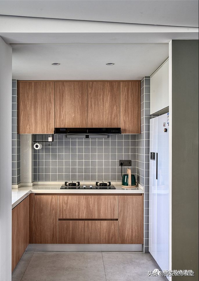 集成灶橱柜和什么颜色搭配好看,冰箱颜色和橱柜颜色搭配效果图