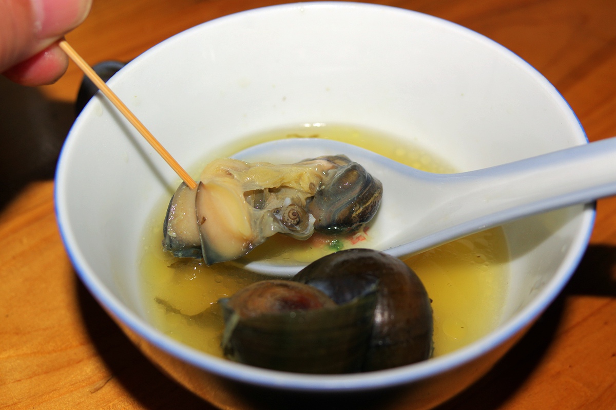 正宗客家田螺汤,潮汕黑暗料理