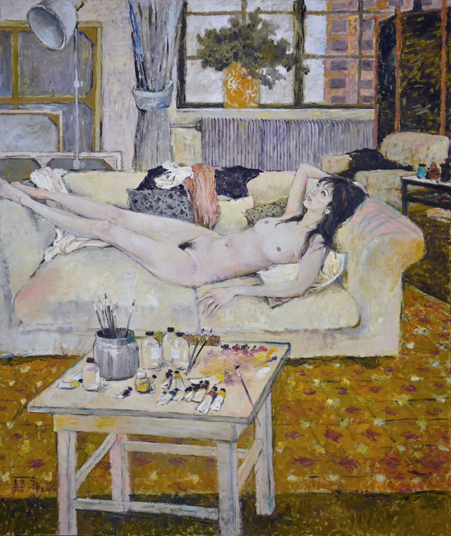 柠檬汁氤在水中　角落里美人如茵——画家赵鹰的写意油画