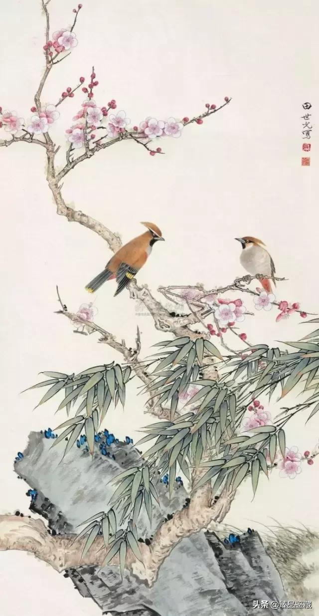 工笔大师田世光,工笔画大师田世光画孔雀好美