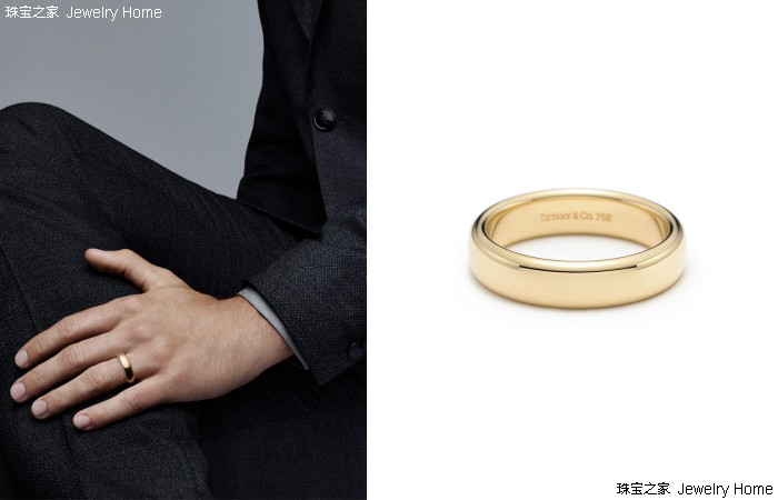 普通又简单的婚戒,简单款式无钻戒指